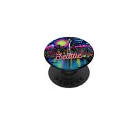 seattle, washington, colorito, lungomare, città, orizzonte PopSockets PopGrip Adesivo