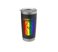 Seattle Washington LGBT Pride Month LGBTQ Rainbow Flag Gay Bicchiere termico in acciaio inox doppia parete