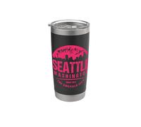 Seattle, Washington, skyline città, grunge, arte, vacanza, souvenir Bicchiere termico in acciaio inox doppia parete