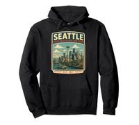 Seattle Washington Viaggio Seattle Vacanze Felpa con Cappuccio