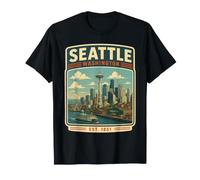 Seattle Washington Viaggio Seattle Vacanze Maglietta