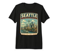 Seattle Washington Viaggio Seattle Vacanze Maglietta Premium