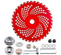 Seattleget Circular Saw Blade, Circular Saw Blade for Weed Trimmers Steel Wire Grass Trimmer Head, 9" 36T Carbide Blade with Adapter for Brush & Shrubs (1PCS)
