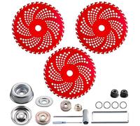 Seattleget Circular Saw Blade, Circular Saw Blade for Weed Trimmers Steel Wire Grass Trimmer Head, 9" 36T Carbide Blade with Adapter for Brush & Shrubs (3PCS)