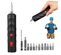 Seattleget Cordless Electric Screwdriver, Mini Power Drill, Hand Tools Set, Rechargeable Portable Automatic Screwdrivers Kit, Includes 12PCS Bit, for Mobile Phone Laptop Repair Home(1set)