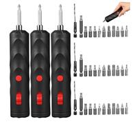 Seattleget Cordless Electric Screwdriver, Mini Power Drill, Hand Tools Set, Rechargeable Portable Automatic Screwdrivers Kit, Includes 12PCS Bit, for Mobile Phone Laptop Repair Home(3sets)