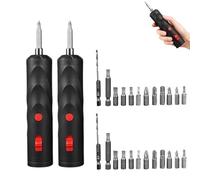 Seattleget Cordless Electric Screwdriver, Rechargeable Portable Electric Screwdrivers Set, Labor-Saving and Efficient Maintenance Tools, for Mobile Phone Laptop Repair Home (2pcs)