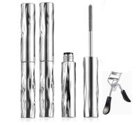 SeattleGet Mascara, Set mascara per ciglia lunghe e incurvate, con scovolino in ferro, waterproof a lunga tenuta con effetto 3D incurvante senza sbavature (2pcs)