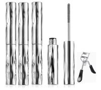 SeattleGet Mascara, Set mascara per ciglia lunghe e incurvate, con scovolino in ferro, waterproof a lunga tenuta con effetto 3D incurvante senza sbavature (3pcs)