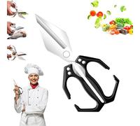 Seattleget Multifunctional Heavy-Duty Kitchen Shears, All-Purpose Stainless Steel Scissors, Sharp Chicken Bone Scissors, for Chicken, Meat, Seafood, Bone Cutting (Black)