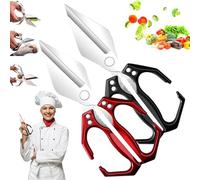 Seattleget Multifunctional Heavy-Duty Kitchen Shears, All-Purpose Stainless Steel Scissors, Sharp Chicken Bone Scissors, for Chicken, Meat, Seafood, Bone Cutting (Black +Red)