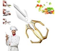 Seattleget Multifunctional Heavy-Duty Kitchen Shears, All-Purpose Stainless Steel Scissors, Sharp Chicken Bone Scissors, for Chicken, Meat, Seafood, Bone Cutting (Gold)