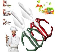 Seattleget Multifunctional Heavy-Duty Kitchen Shears, All-Purpose Stainless Steel Scissors, Sharp Chicken Bone Scissors, for Chicken, Meat, Seafood, Bone Cutting (Green+Red)