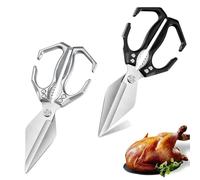 Seattleget Multifunctional Heavy-Duty Kitchen Shears, Multifunctional Heavy-Duty Kitchen Shears with Ergonomic Handle, for Seafood, Chicken Bones and Turkey Cutting (Mix6,2PCS)