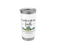 Seaturtle Turtle I Will Walk By Faith Even When I Cannot See Bicchiere termico in acciaio inox doppia parete