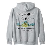 Seaturtle Turtle I Will Walk By Faith Even When I Cannot See Felpa con Cappuccio