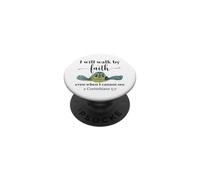 Seaturtle Turtle I Will Walk By Faith Even When I Cannot See PopSockets PopGrip Adesivo