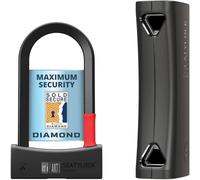 Seatylock Mason Bike U Lock - Brevettato Heavy Duty Anti Theft Diamond Secure ULock - Strumento di sicurezza per bicicletta ultra sicurezza con chiavi per City Electric o Mountain Bike e scooter (17,1