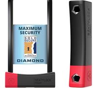 SeatyLock Mason Bike U Lock - Lucchetto antifurto per bicicletta brevettato - Super Wide Safety Master Tool ULock con chiavi per bici elettriche, scooter e moto (30 cm)