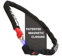 Seatylock Viking - Lucchetto a catena per bicicletta con chiave, magnetico, brevettato, venduto sicuro, in argento, resistente, antifurto, Smart Ultra Security (140 cm)