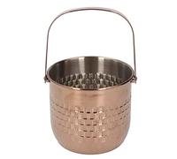 Seau à vin isolé en acier inoxydable à double paroi, seau à glaçons pour refroidir le vin, la bière et le whisky, seau refroidisseur de vin à finition brillante pour bar, KTV, (Oro rosato)