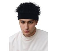 SEAUR Cappello con capelli attaccati da uomo cappello novità con capelli da corsa parrucca cappello da uomo con parrucca capelli a spillo cappello con capelli finti teschio padrone di casa cappello