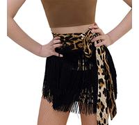 SEAUR Gonna da Donna per Danza Latina Tango Danza del Ventre Sciarpa per la Vita con Frange Rumba Cha Cha Samba Ballo da Sala Abito da Ballo, Taglia unica