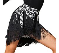 SEAUR Gonna da Donna per Danza Latina Tango Danza del Ventre Sciarpa per la Vita con Frange Rumba Cha Cha Samba Ballo da Sala Abito da Ballo, Taglia unica