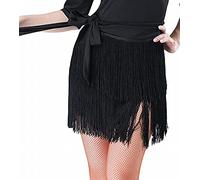 SEAUR Gonna di Danza Latina con Frange per Donna e Ragazza Sciarpa di Ballo Elegante Costume da Danza per Samba Salsa Tango Performance