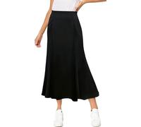 SEAUR Maxirock - Gonna lunga da donna, elegante, casual, elasticizzata, morbida, linea ad A, a vita alta, per il tempo libero, taglia S-L = Asie M-XL