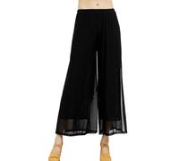 SEAUR Pantaloni da danza da donna, in chiffon, a gamba larga, per danza orientale, latina, pilates, yoga, palazzo, pantaloni estivi, per il tempo libero, S-XL