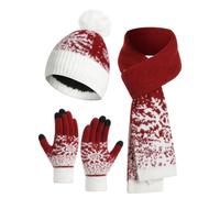SEAUR Set invernale da ragazza con cappello e sciarpa, lavorato a maglia | Berretto termico foderato in pile alla moda