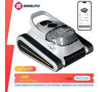 Seauto Cordless Pool Vacuum Robot Wall Climbing 45000Pa potente aspirazione per piscine fuori terra e interrate fino a 2000 piedi quadrati. Space Gray