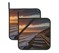 SeaWaves - Presine quadrate con motivi stampati, perfette per cucinare, cuocere al forno, campeggio e molto altro ancora