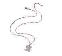 SEAYACK Collana con ciondolo a forma di cuore con lettera d'amore, alla moda, graziosa catenina per tutte le occasioni, Metallo
