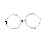 SEAYACK Europeo E Moda Milano Corda Bianco E Nero Magnete Per Chi Coppia Bracciali Uomini E Donne Braccialetti Ebrei