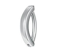 SEAYACK Piercing per ombelico curvo inverso perforato, gioiello per il corpo, in acciaio inox, lucido, chiusura a cerniera design