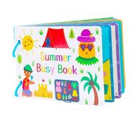 SEAYACK Tear-Resistant Travel Activity Book for Kids: Sensory Exploration Cognitive Development Reusable Preschool Cognitive Workbook