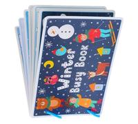 SEAYACK Tear-Resistant Travel Activity Book for Kids: Sensory Exploration Cognitive Development Reusable Preschool Cognitive Workbook