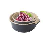 SEB Bowl Set Mixing Bowl Set | Cestino per verdure con ciotola | Fori di drenaggio rapido, pavimento senza ventilatore, contenitore da cucina per pulire la pasta, cuocere, sette, preparazione degli