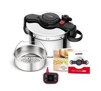SEB Clipso Now+ - Pentola per minuto® 7,5 l, risultati di cottura perfetti, risparmio di tempo, apertura facile, timer intelligente, made in Francia, maniglie pieghevoli P4904850