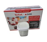 SEB XF100501 Set di 6 barattoli per yogurtiera Multi delizie, Vetro, Rosso