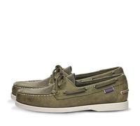 Sebago DOCKSIDES PORTLAND CRAZY H, Scarpe da Barca, Uomo, Verde (Green Military 909), 41.5 EU