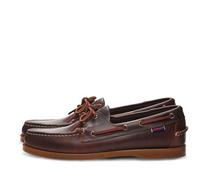 Sebago Docksides Portland Waxed, Scarpe da Barca Uomo, Marrone (Dk Brown Black Red), 41.5 EU