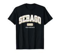 Sebago Lago Maine Coordinate Varsity Vintage Maglietta