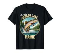Sebago Lake Trout Fishing - Maine Wilderness Maglietta