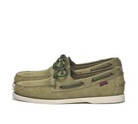 Sebago Scarpa da Barca Portland Flesh out Verde in camoscio - 7111PTW 909 Green Military - Taglia 41