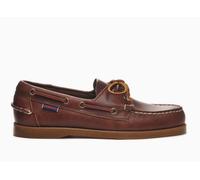 Sebago Scarpe Da Barca In Pelle Portland Docksides Marrone Honey Nuove