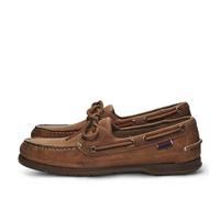 Sebago Schooner - Scarpe da barca impermeabili, mocassini in pelle da uomo, con allacciatura a 360 gradi in pelle grezza e suola antiscivolo che non lascia segni, Suricato marrone, 47 EU