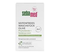 Sebamed Detergente senza sapone Olive 150 g, per la pulizia quotidiana senza sapone, pelle sensibile e sofisticata, pulisce particolarmente delicatamente, adatto per la pulizia di mani, viso e corpo